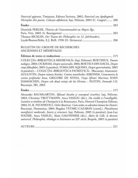 Chora. Revistă de studii antice și medievale: filosofie, teologie, științe. Nr. 2/ 2004