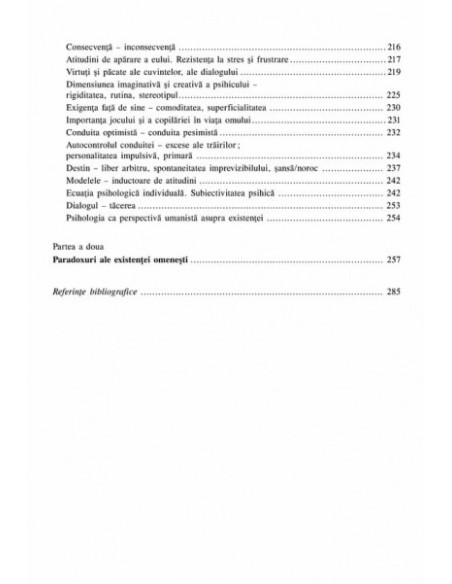 Psihologie umană și paradoxuri ale existenței