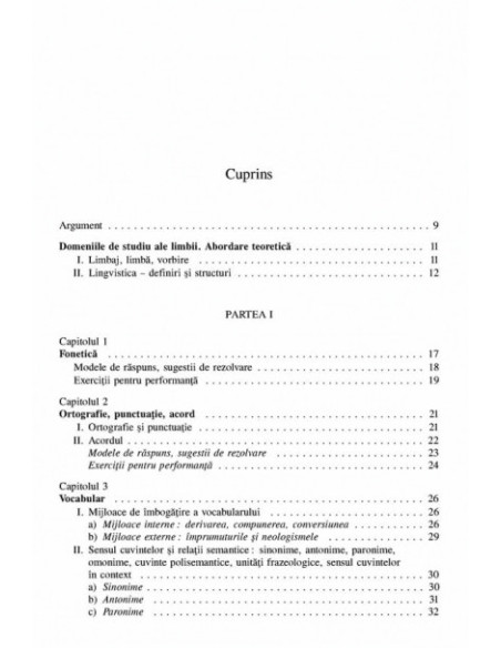 Limba şi literatura română pentru examene şi performanţă