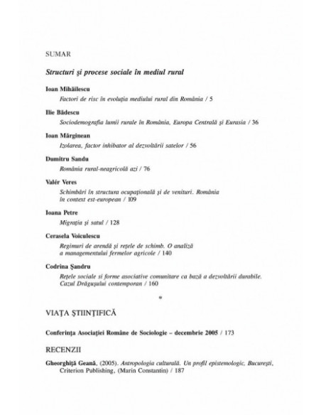 Sociologie Românească. Volumul III. Nr. 4. Iarna 2005