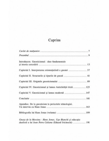 Gnosticism şi gîndire modernă: Hans...