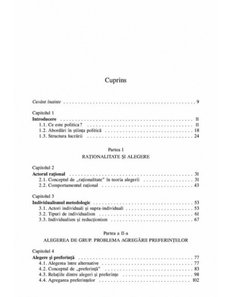 Fundamentele politicii. Vol I. Preferințe și alegeri colective