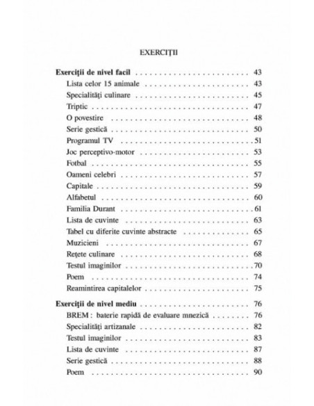 Teste şi exerciţii pentru dezvoltarea memoriei. Evaluarea cunoştinţelor, sfaturi şi soluţii