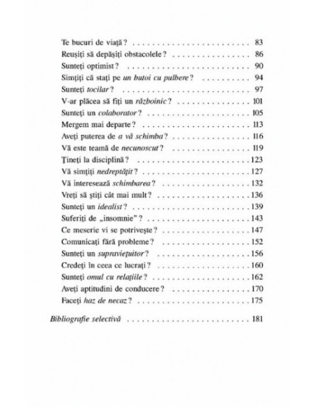 Teste psihologice pentru orientarea în carieră şi autocunoaştere. Teste. Grile de corecţie. Evaluări
