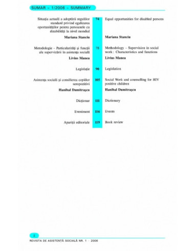Revista de Asistență Socială. Nr. 1/2006