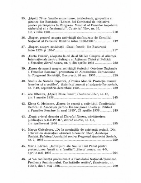 Din istoria feminismului românesc. Studiu și antologie de texte (1929-1948)