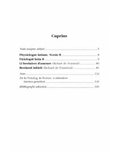 Fiziologul latin/ Bestiarul iubirii