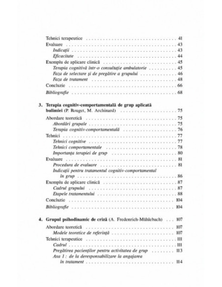 Terapii scurte de grup. Comportamente și ilustrări clinice