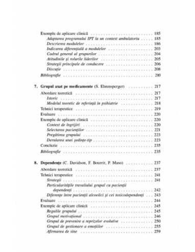 Terapii scurte de grup. Comportamente...