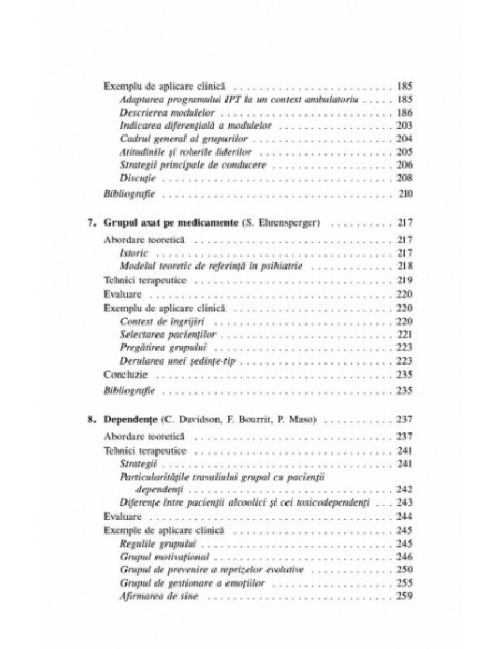 Terapii scurte de grup. Comportamente și ilustrări clinice
