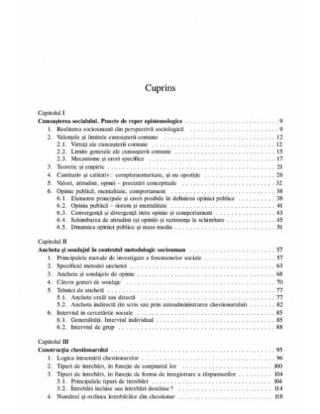Ancheta sociologică și sondajul de opinie. Teorie și practică