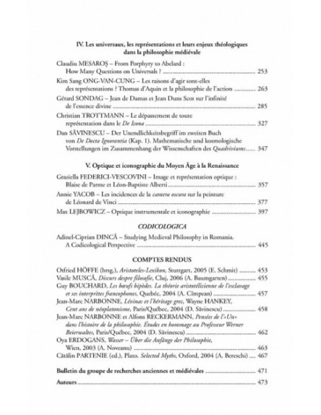 Chora. Revistă de studii antice și medievale: filosofie, teologie, științe. Nr. 3-4/2005-2006