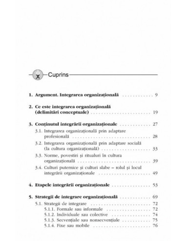 Integrarea în organizaţii. Paşi spre...