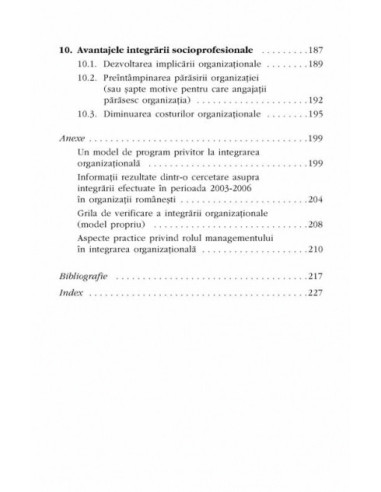 Integrarea în organizaţii. Paşi spre...