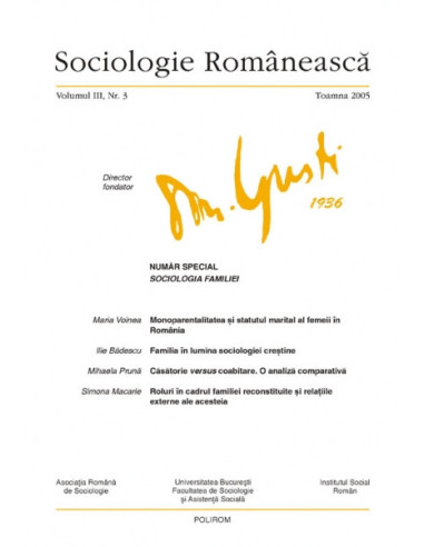 Sociologie Românească. Volumul III. Nr. 3. Toamna 2005
