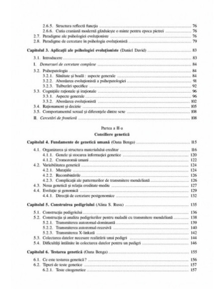 Fundamente de psihologie evoluțonistă și consiliere genetică. Integrări ale psihologiei și biologiei