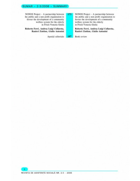 Revista de Asistență Socială. Nr. 2-3/2006