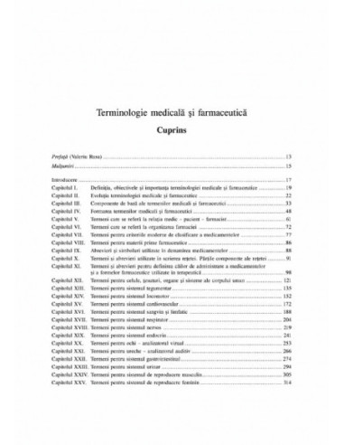 Terminologie medicală şi farmaceutică Terminologie medicală şi farmaceutică