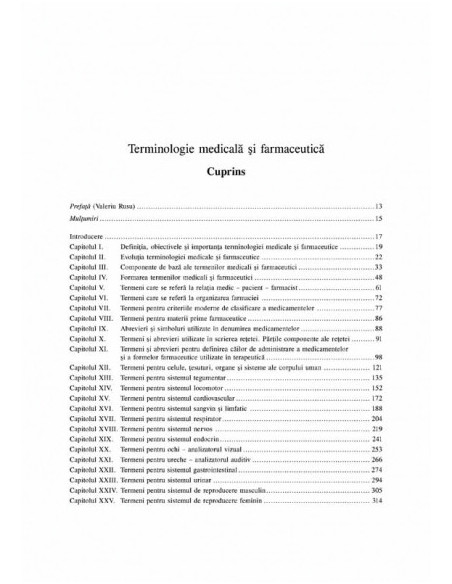 Terminologie medicală şi farmaceutică