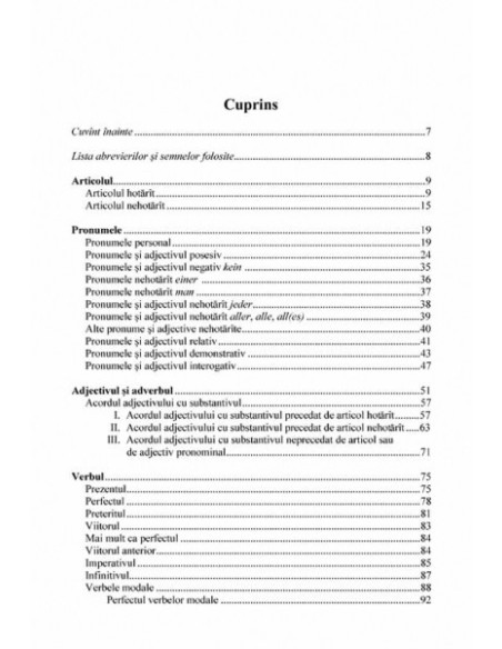 Limba germană. Exerciţii de gramatică şi vocabular