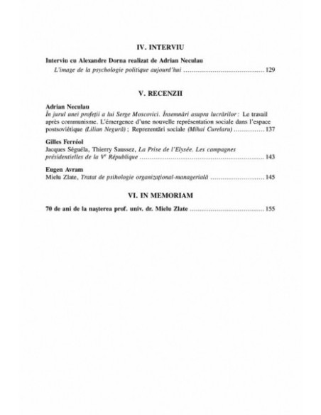Psihologia Socială. Nr. 19/ 2007 – Buletinul Laboratorului „Psihologia cîmpului social” Universitatea „Al.I. Cuza”, Iaşi