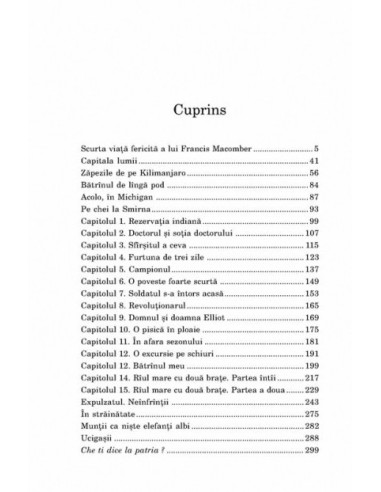 Zăpezile de pe Kilimanjaro și alte...