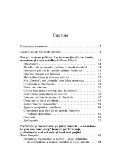 Gen și interese politice. Teorii și... Gen și interese politice. Teorii și...