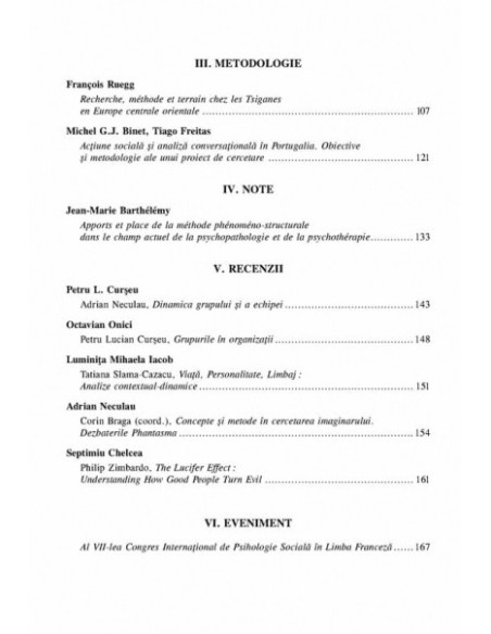 Psihologia Socială. Nr. 20/2007. Buletinul Laboratorului „Psihologia cîmpului social” Universitatea „Al.I. Cuza”, Iaşi