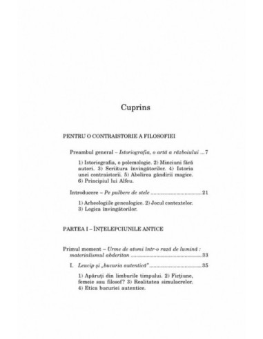 O contraistorie a filosofiei. Vol. I:...