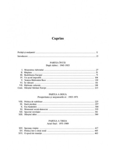 Epoca postbelică. O istorie a Europei...