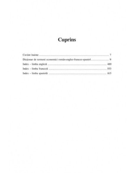 Dicționar de termeni economici român-englez-francez-spaniol