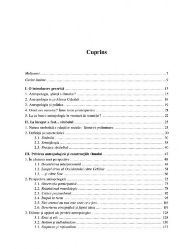 Antropologie. Cinci introduceri