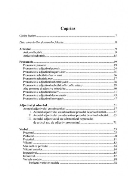 Limba germană. Exerciţii de gramatică şi vocabular