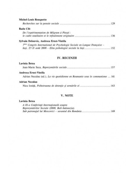 Psihologia Socială.  Nr. 22/2008 – Buletinul Laboratorului „Psihologia cîmpului social” Universitatea „Al.I.Cuza”, Iaşi