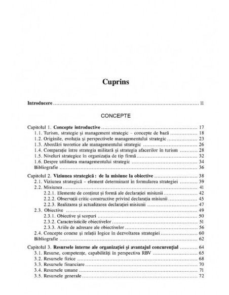 Management strategic în turism. Concepte și studii de caz