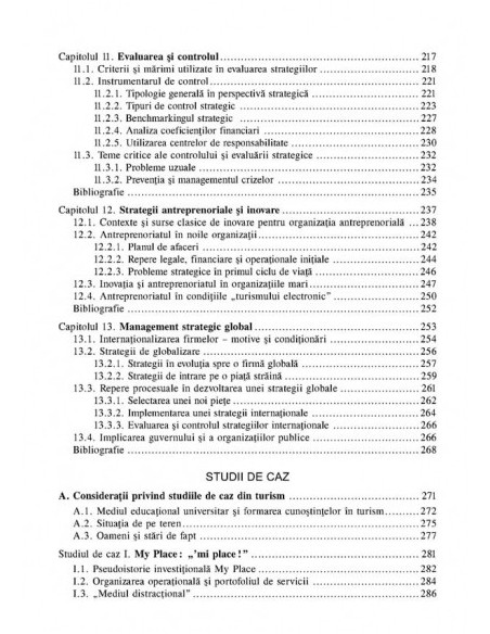 Management strategic în turism. Concepte și studii de caz
