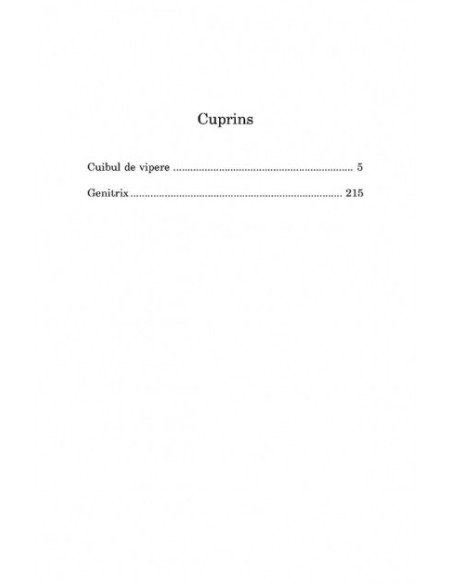 Cuibul de vipere. Genitrix