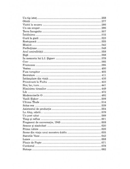 Povestirile lui Vladimir Nabokov
