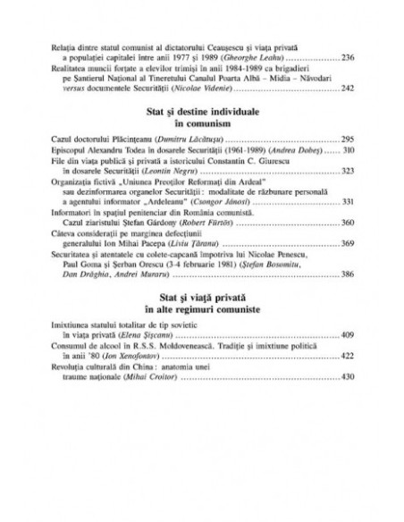 Stat și viață privată în regimurile comuniste
