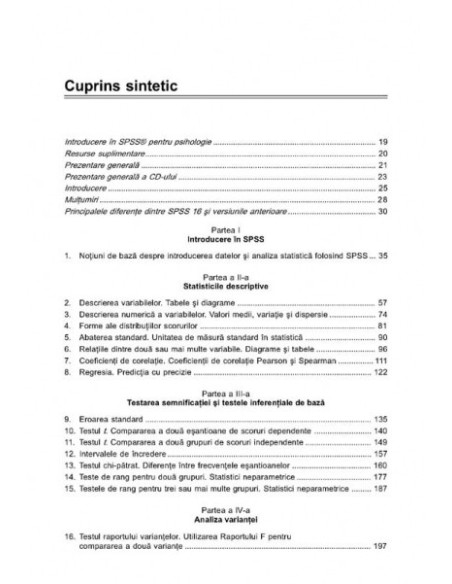 Introducere în SPSS pentru psihologie. Versiunea 16 și versiunile anterioare (ediţia a II-a)