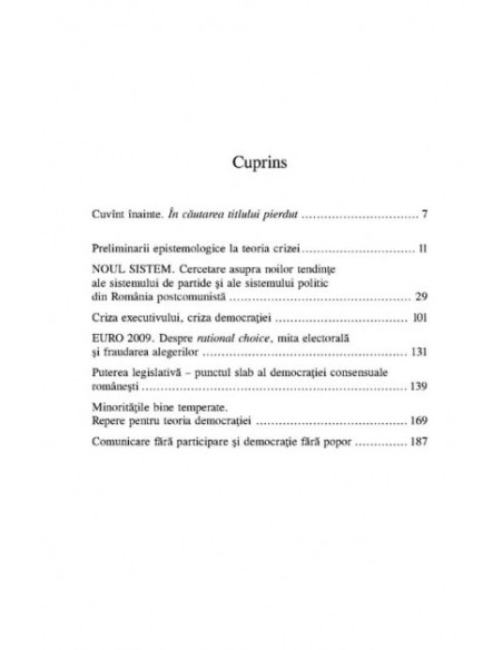 Democrația bine temperată. Studii instituționale