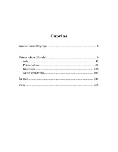 Prima iubire. În ajun. Fum