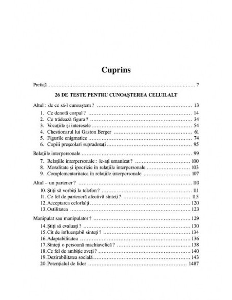 26 de teste pentru cunoaşterea celuilalt