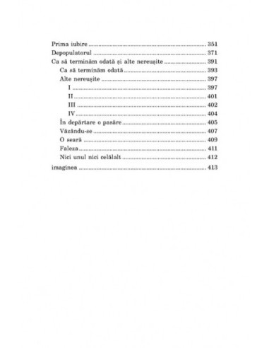 Opere I. Integrala prozei scurte Opere I. Integrala prozei scurte