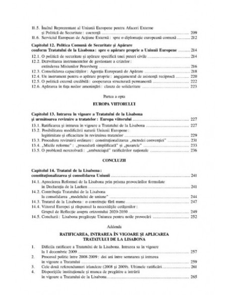 Europa viitorului. Tratatul de la Lisabona