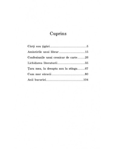 Cărţi sau ţigări Cărţi sau ţigări