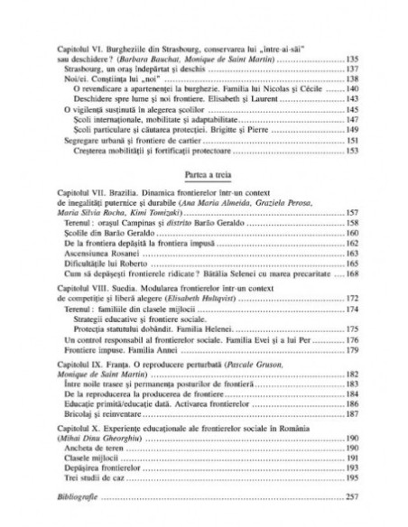 Educație și frontiere sociale: Franța, România, Brazilia, Suedia