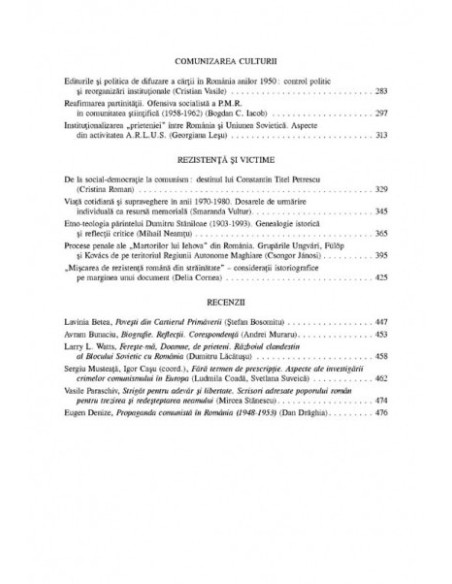 Represiune şi control social în România comunistă.