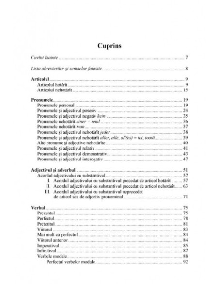Limba germană. Exerciţii de gramatică şi vocabular
