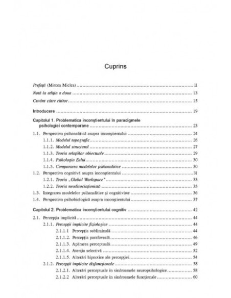 Inconștientul cognitiv: modele teoretice, suport experimental și aplicații (ediţia a II-a revăzută şi adăugită)